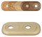 FUX 3 Stück Doppel Heizungsrohr Rosette, Rohrabstand variabel, 15mm - 22mm, Rohrabdeckung, Abdeckrosetten, Verkleidung, Heizkörper Rosetten, Holz, Parkett, Holzrosetten (19mm, Ahorn)
