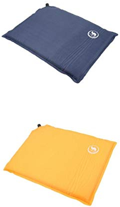 T TOOYFUL 2 Selbstaufblasende Sitzkissen Aufblasbar Campingkissen mit Aufbewahrungstasche, + blau