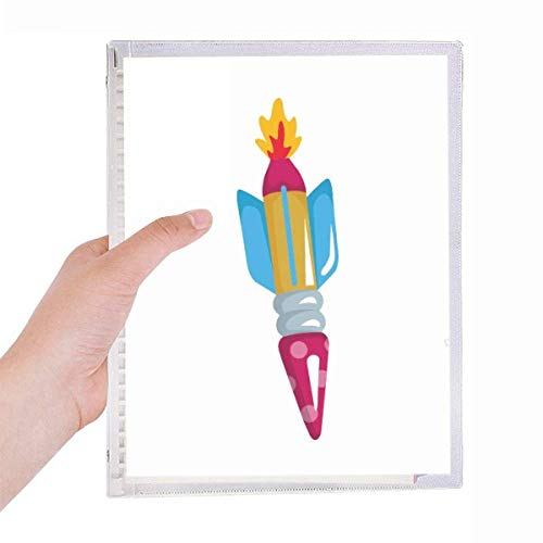 Universe and Alien Rocket Notebook Loose-leaf Spiral Refillable Journal