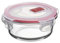 Tatay Fiambrebra de Alimentos, Vidrio, Hermética, 0.4 L de Capacidad, Tapa de Clip, Libre de BPA, Apto Microondas, Horno, Congelador y Lavavajillas, Color Rojo, Medidas 13.7 x 13.7x 6.2 cm