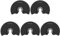 Set of 5 Semicircular Saw Blade 3-1/2'' Oscillating Saw Blades Universal Quick Release Multi Tools Hybrid Vibrating Blade Kit for Cutting Wood Plastic Metal
