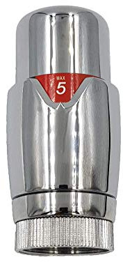 Aumix Thermostatic Radiator Valve TRV Full Chrome Replacement Head Only