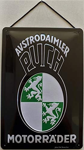 Blechschild mit Kordel 30 x 20 cm Puch Austodaimler - Motorräder - Blechemma