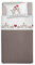 PENSIERI DELICATI Completo Letto Singolo 100% Cotone, Completo Lenzuola Singolo 90x200 Comprensivo di Lenzuolo sotto, Lenzuolo sopra e 1 Federa a Sacchetto, Made in Italy, Fantasia Gattini Beige