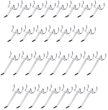 Zimjoy 30 Stück Lochwand Haken,Werkzeugwand Haken,Perforierte Board Hooks,5 cm (1.97 Zoll) 10 cm(3.94 Zoll) Länge, für Wand Retail Display Store Supermarkt Crafts Peg Boards