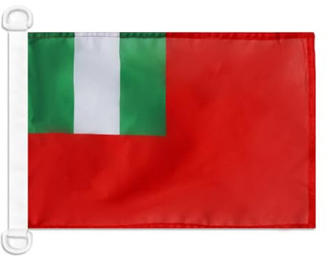 BANDERA NAUTICA PABELLÓN CIVIL NIGERIA 45x30cm - Pabellón de conveniencia NIGERIANA - PABELLÓN NACIONAL 30 x 45 cm anillos - AZ FLAG