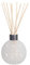 Woodbridge leeres Reed Diffuser Glas | zum Selbstbefüllen | Weiß | Schickes Diffuser Glas inklusive 50 Stück Rattan Reeds zur Duftverteilung | geruchsneutralisierender Luftentfeuchter