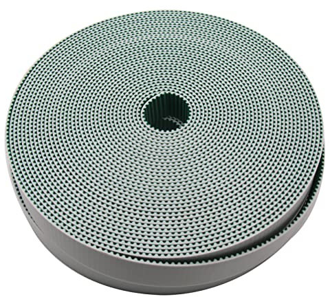 CKPSMS PU STD STS S5M Offener Zahnriemen mit Stahldrähten für Industriemaschinen (Breite 15 mm, Länge 50 m) Weiß