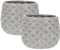 KOTARBAU® 2er Set Keramik-Blumentopf Übertopf Ø 13 cm für Blumen Pflanzen Grau
