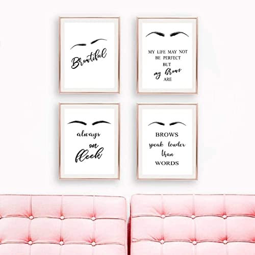 Beauty Salon Vanity Decor Brows Augenbrauen Microblading Leinwand Malerei Moderne Make-Up Poster Und Drucke Wandbilder Rahmenlos
