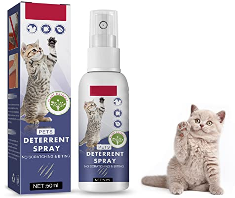 CBROSEY Spray Antiarañazos Gatos,Spray Antiarañazos,Spray Arañazos Gatos,Spray Antiarañazos Gatos Sofa,Spray Educador Gatos Antiarañazos,Spray para Disuasión de Arañazos para Gatos,50 ml