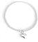 Sterling Silver 925 Beaded Stretch Puff Heart Charm Bracelet