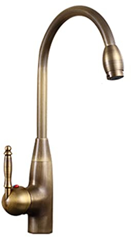 Grifo de Fregadero de Cocina Retro, Grifo de Fregadero Baño Vintage, Grifo de Cocina Latón Antiguo, Grifos de Cocina Negro, Grifo de Fregadero de Cocina Alto, Grifo de Cocina de un Solo Orificio