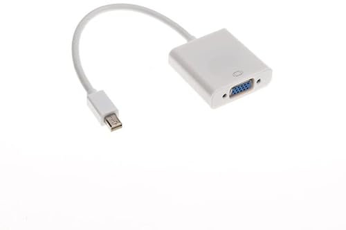 DIGITAL SQUARE Adaptador Mini DP a VGA 24cm 1080P, Entrada DisplayPort (Thunderbolt) Macho de 20 Pines, Salida Hembra D-Sub VGA, para Surface Pro Macbook Air etc.