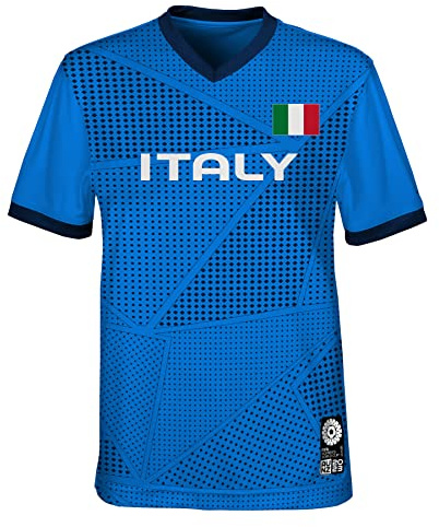 Official 2023 Women's Football World Cup Kids Team Shirt, Italy, Blue, 5-6 Years