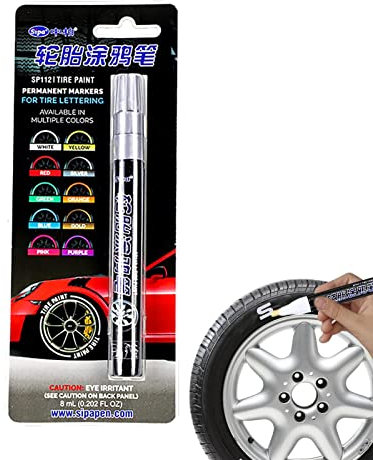 Pennarello per pneumatici, Pennarello per vernice per pneumatici colorato, Pennarello per pneumatici impermeabile non sbiadito, Pennarello per vernice Pennarello permanente impermeabile