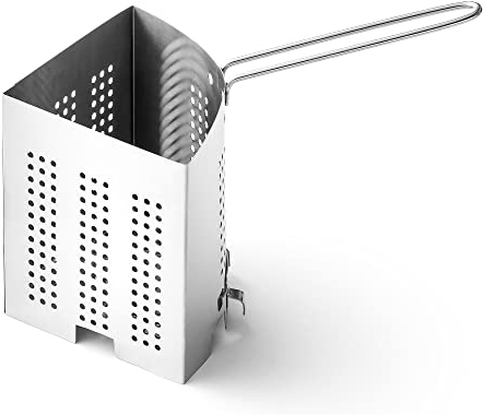 Forgast Recipiente para Pasta | Acero Inoxidable | Colador de Alimentos de Malla Araña | Accesorios Profesionales de Cocina | Cesta para Cocinar Pasta y Vapor