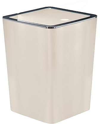 Kleine Wolke 8484201858 AS Kunststoff Kosmetikeimer Match, Beige, 5L Kapazität, 18cm x 18cm x 24.3cm