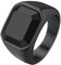 Richsteel Herrenring Ring Achatstein Schwarz Herrenring Schwarz Faust Kraft Edelstahl Größe 67 Schwarz