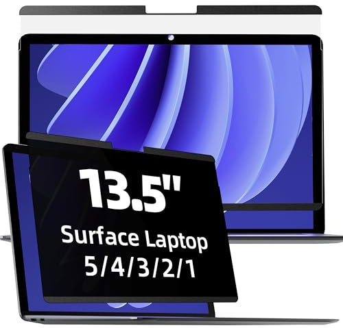 Filtro per la privacy magnetico da 13,5 pollici, compatibile con Microsoft Surface Laptop 6/5/4/3/2/1, rimovibile protezione schermo superficie laptop, pellicola anti sguardo/filtro luce blu