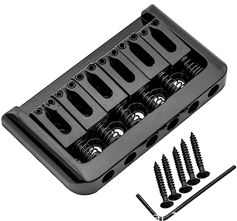 SHEGNSUI 52.5mm Fixed Hardtail Bridge Non-tremolo Electric Guitar Bridge for 6 String Fender Stratocaster Tele