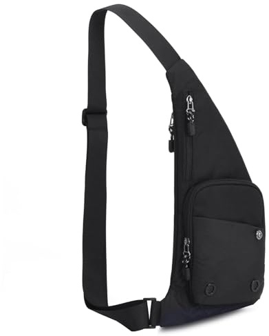 Tealots Schlanke Sling Bag Crossbody Persönliche Tasche Tasche Casual Umhängetasche Leichter Rucksack Brusttasche für Reisen Wandern