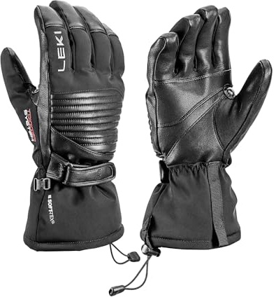 LEKI Xplore S Primaloft Gold Isolierte wasserdichte Handschuhe für Skifahren, Snowboarden und kaltes Wetter, Schwarz, Größe XL