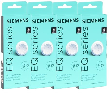SIEMENS Reinigungstabletten TZ80001 für Kaffeevollautomaten, 4 x 10 Stück