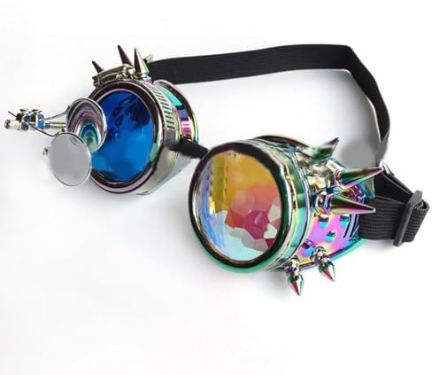 Ulalaza Vintage Steampunk Brille Brille Viktorianisch Retro Cyberpunk Gothic Cosplay