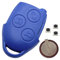 VL2330 Battery Pre-Installed Blue Key Fob Shell for Ford Transit MK7/Connect 3 Button Remote Key Case with 3*Micro Switches, Replacement for Ford Transit Custom/Keyless Entry Fob 2014-2023