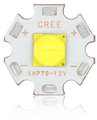 LOTOAK 30 W High Power 7070 LED Lampe Perlen Diode XHP70.2 LED Chip Emitter 12 V Ersetzen Cree Kompatibel for Taschenlampe Scheinwerfer Suchscheinwerfer
