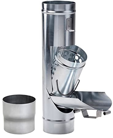 Laubsammler Zink mit Korb DN 120 inkl. Adapter Regenwasserfilter Laubabscheider für Blechfallrohre mit 120 mm Durchmesser. Verhindert das Zusetzen und Verstopfen von Fallrohren durch Grobschmutzsieb