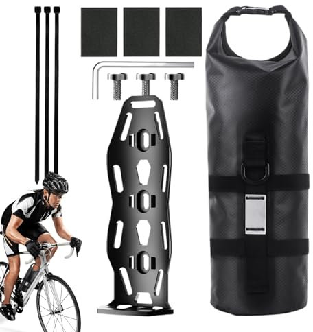 Anulely Sacoche de fourche avant pour vélo, sacoche de fourche de vélo, porte-vélos et sacs de 5 l, sacoche de fourche de vélo polyvalente et légère, adaptée pour les trajets en ville et pour les