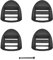 Deluxsa 1 inch Plastic Ladder Slider adjustable lock Buckles,Tri-glide Slide Clips,Replacement for Belt backpack strap, 4 Pcs 1 Inch, 4 Pcs 1 Inch