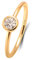 Beydodo Damen Ringe Gold 585 Echtgold, Verlobungsring Solitär mit Moissanit 0.3ct Hochzeitsringe Eheringe Nickelfrei Größe 57