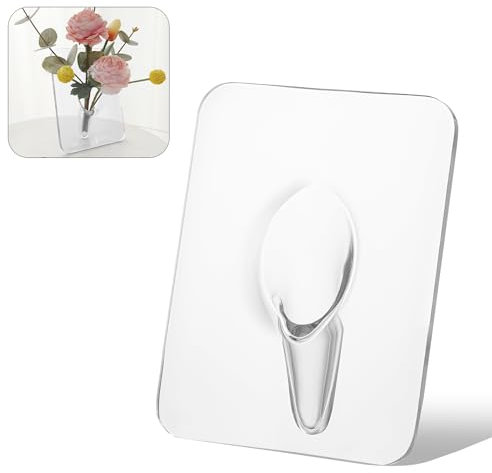Blumenvase Mit Rahmen, Clear Acrylic Frame, Book Vase, Modern Art für Home Decor, Aesthetic Unique Flower Centerpieces, Decorative Picture Frame für Living Room, Dining Table