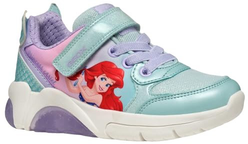 Geox J FADINLIGHT Girl B, Zapatillas, Watersea/Lilac, 35 EU