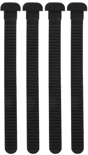 BESPORTBLE Verstellbare Befestigungsgurte Für Rollschuhe 4 Stück Schwarz | Pvc Material, Einfache Montage, Sicherer Halt, Verstellbare Länge, Schwarz