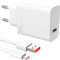 45W USB Ladegerät Netzteil für Xiaomi Redmi Note 14 5G 13 12 11 Pro, Turbo Schnellladekabel USB Power Adapter Mit Typ C Kabel 1M für Xiaomi 14T Poco X7 M7 Pro M6 Mi 10T Lite