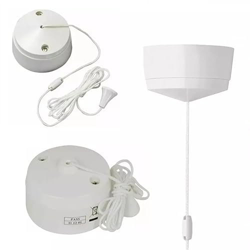6 Amp Ceiling Pull Cord Switch, Bathroom Toilet Light Switch, 2-Way White Plastic Pull Switch, Easy Installation, Modern Design