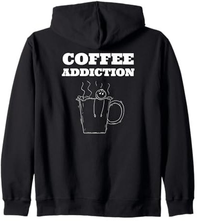 Funny Coffee Addiction Man in Mug Sweat à Capuche