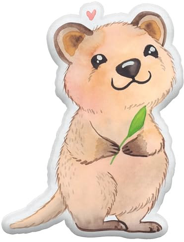 Mr. & Mrs. Panda Kissen Kuscheltier Quokka Happy 55 cm - Geschenk, Schlafkissen Tiermotiv, Tiermotive, Aufschieberitis, lustige Sprüche, Verschieben,