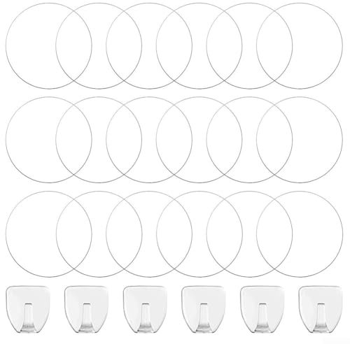 Rankgitter aus Edelstahl für Kletterpflanzen, 12,7 x 228,6 cm, für Innen- und Außenbereich, mit 18 Kreisen, höhenverstellbar, Wand-Spalier für Monstera-Efeu-Ranken, mattes Finish