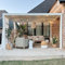 Bioklimatische Pergola aus Aluminium, 4,24 x 3 m, mit verstellbaren Lamellen, 12,72 m², für den Außenbereich, Gartenüberdachung für Terrasse und Terrasse, elegantes weißes Design