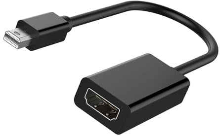 Ksywydu Mini DisplayPort to HDMI Adapter, Thunderbolt 2 to HDMI Converter Compatible for MacBook Air/Pro Surface Pro ThinkPad Monitor Projector, Supports Full HD Audio & Video, Compact and Durable