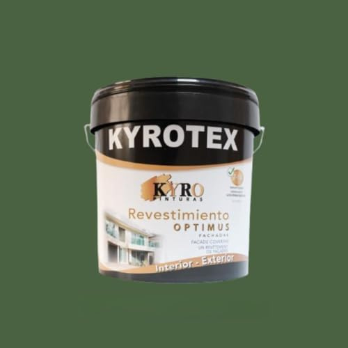 KYRO PINTURAS - Revestimiento de fachadas KYROTEX OPTIMUS 10 AÑOS, Pintura Carta de colores - 4L (Verde Musgo L-542)