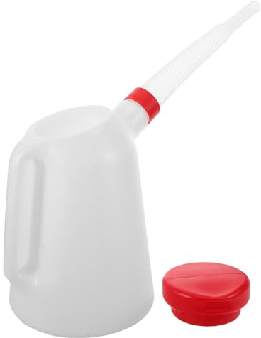 MUSISALY Injecteur Huile Plastique 5l avec Bec Long Précis et Échelle Graduée, Contenant Huile pour Voiture, Moto et Bateau, Pichet Doseur Moteur Léger et Multifonction pour Réutilisable
