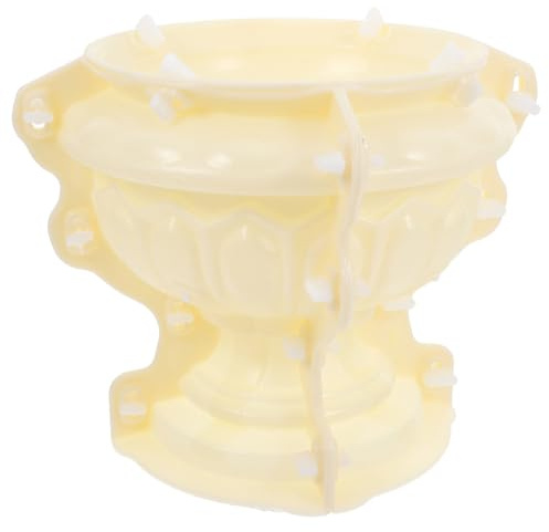 Stampo per Calcestruzzo per Vaso, di Fiori Europeo in Plastica | Flessibile e Riutilizzabile, Lavabile, per DIY e Handcraft, Beige, per Tavolo Decorazioni