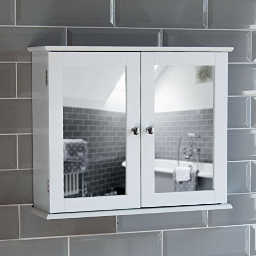 Bath Vida Priano Bathroom Mirror Cabinet with 2 Doors Wall Cabinet