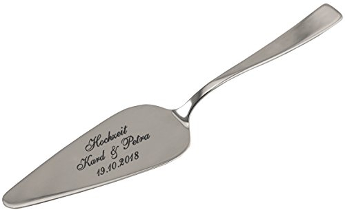 Geschenke 24: Tortenheber zur Hochzeit mit Gravur (Cult) – personalisierter Kuchenheber mit Namen und Datum